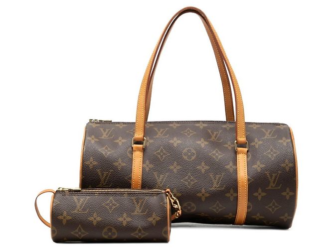Borsa Louis Vuitton Monogram Papillon 30 Marrone Monogramma - vista 7