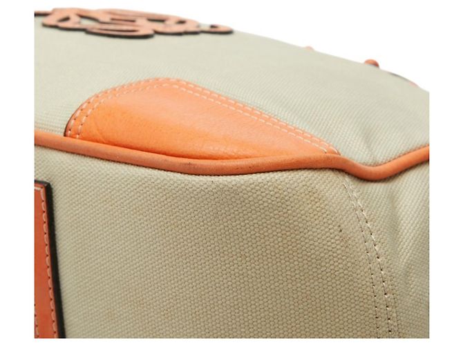 Borsa a tracolla Loewe Anagram Tote Bag 340712 Beige Arancione - vista 4