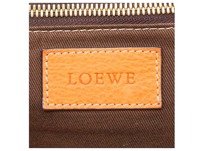 Borsa a tracolla Loewe Anagram Tote Bag 340712 Beige Arancione - vista 9