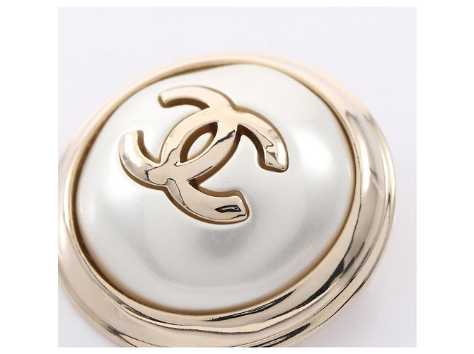 Spilla Chanel placcata oro bianca e dorata Bianco D'oro - vista 5