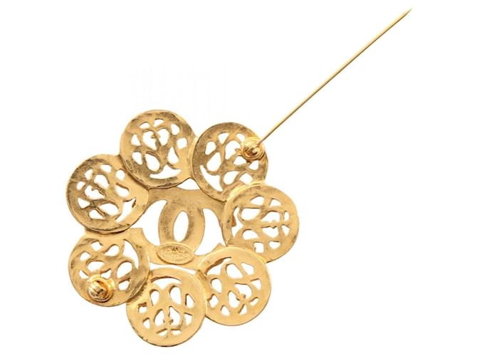 Timeless Spilla Fiore Logo Coco Chanel D'oro - vista 2