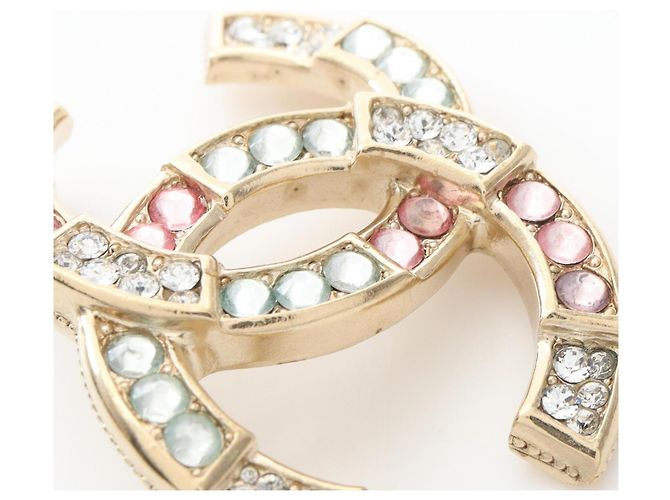 Spilla Chanel Coco Mark placcata oro Multicolore D'oro - vista 5