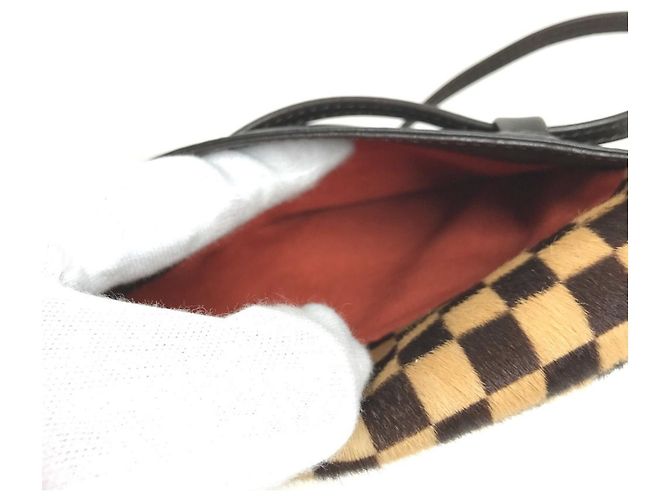 Borsa Gazelle Louis Vuitton Damier Sauvage Marrone - vista 13