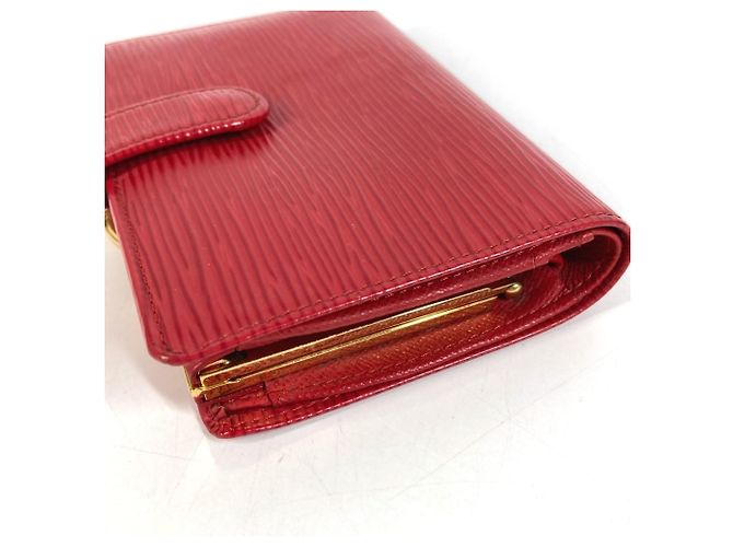 Louis Vuitton Epi Portemonnaie Viennois Compact Wallet Rosso - vista 3