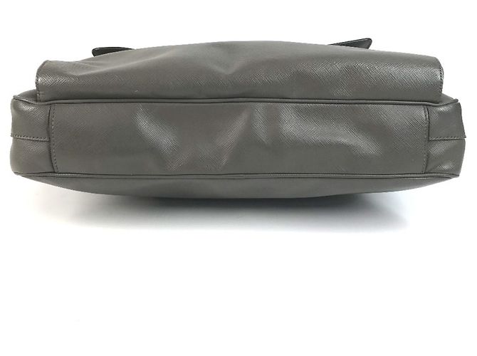 Valigetta in pelle Saffiano grigia Prada Marrone - vista 5