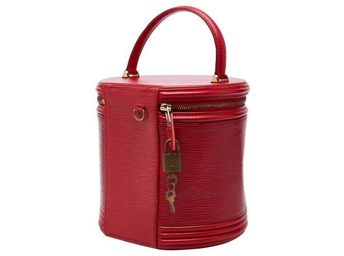 Borsa Vanity Louis Vuitton Epi Cannes Rosso - vista 2