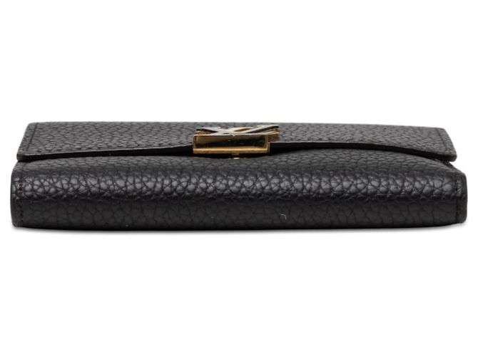 Portafoglio Louis Vuitton Portefeuille Capucines Compact Pieghevole Nero Rosa - vista 3