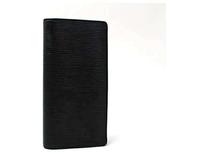Cartera larga plegable Louis Vuitton Epi Brazza Negro - vista 3