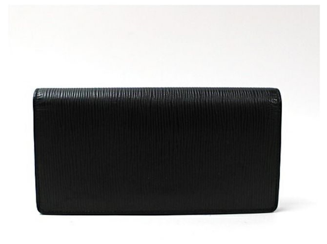 Cartera larga plegable Louis Vuitton Epi Brazza Negro - vista 4