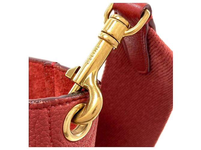Céline Celine Sangle Bucket Schultertasche Rot - Ansicht 13
