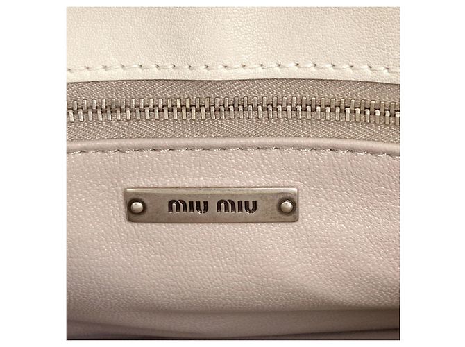 Bolsa 2-Way com tachas Miu Miu Branco - vista 6