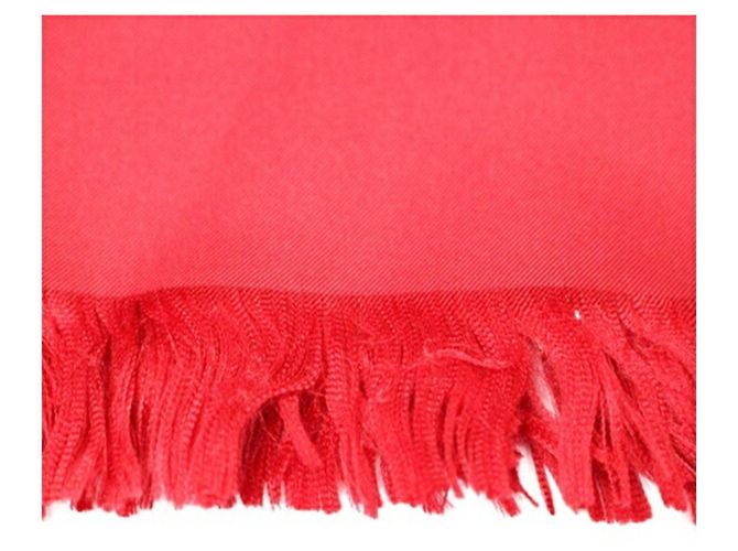 Hermès Hermes Wine Red Rectangular Stole - view 7