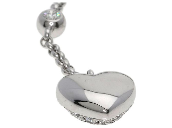 Colar Chopard Happy Diamonds em ouro branco 18K Dourado - vista 12