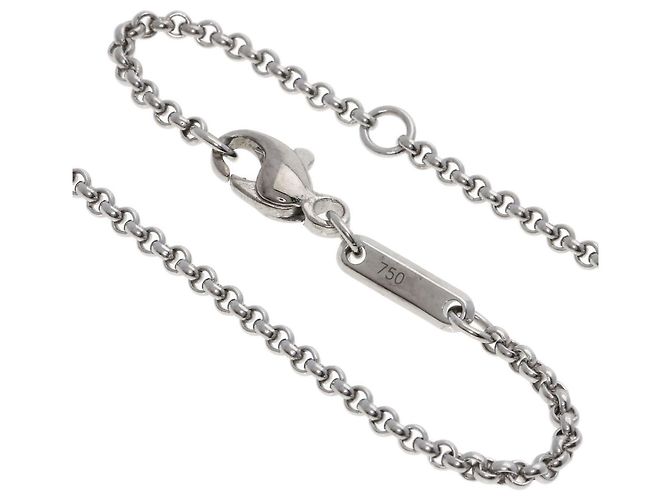 Colar Chopard Happy Diamonds em ouro branco 18K Dourado - vista 5