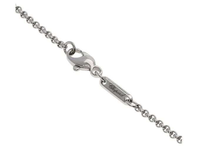 Colar Chopard Happy Diamonds em ouro branco 18K Dourado - vista 6