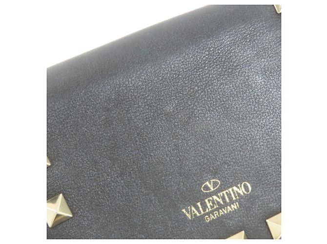 Valentino Garavani Portafoglio bi-fold in pelle Valentino Rockstud da donna Nero - vista 13