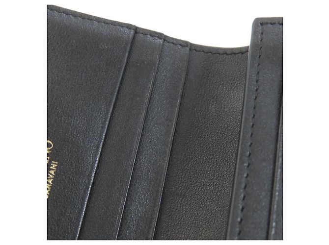 Valentino Garavani Portafoglio bi-fold in pelle Valentino Rockstud da donna Nero - vista 15