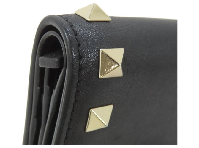 Valentino Garavani Portafoglio bi-fold in pelle Valentino Rockstud da donna Nero - vista 16
