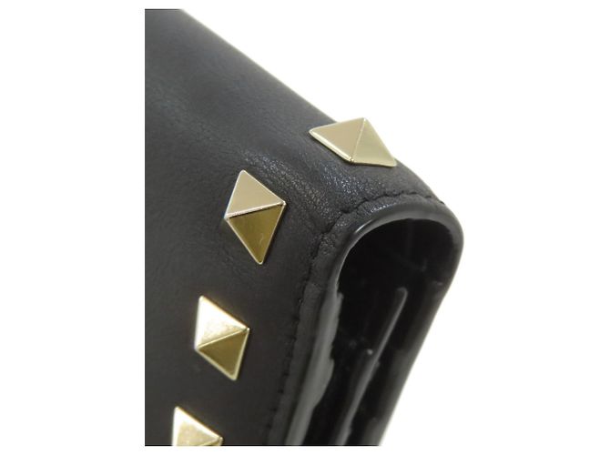 Valentino Garavani Portafoglio bi-fold in pelle Valentino Rockstud da donna Nero - vista 17