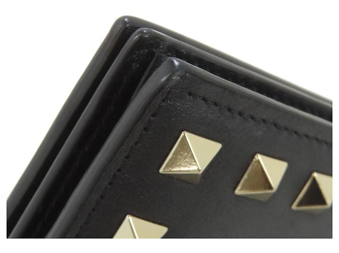 Valentino Garavani Portafoglio bi-fold in pelle Valentino Rockstud da donna Nero - vista 18