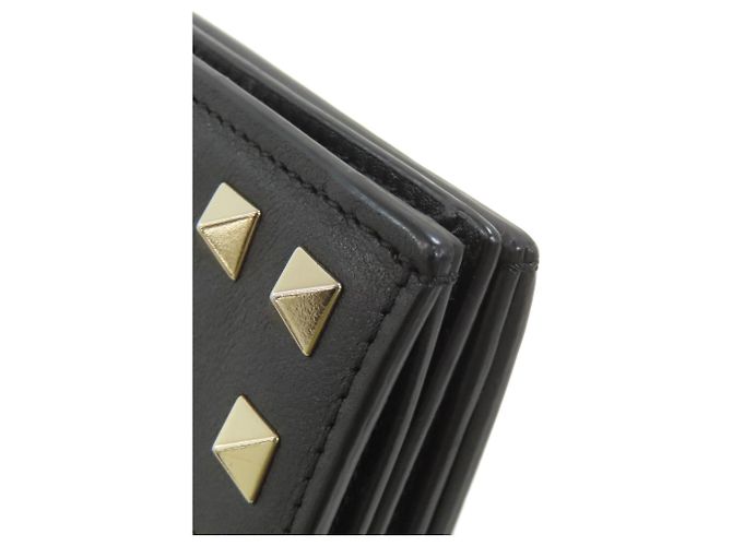 Valentino Garavani Portafoglio bi-fold in pelle Valentino Rockstud da donna Nero - vista 19