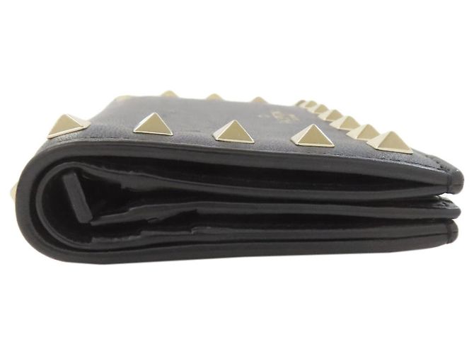 Valentino Garavani Portafoglio bi-fold in pelle Valentino Rockstud da donna Nero - vista 3