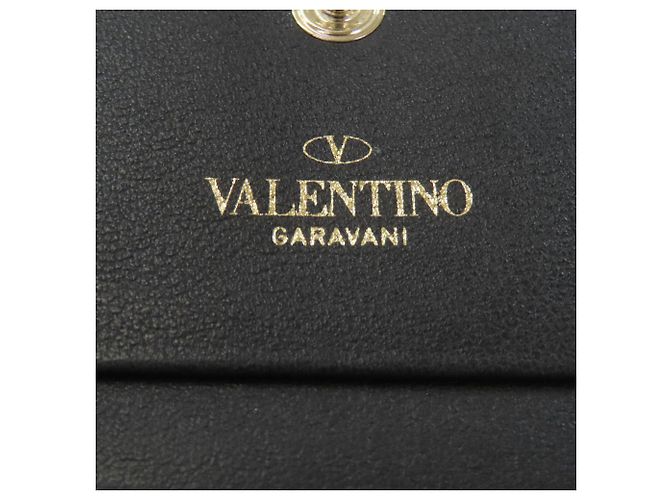 Valentino Garavani Portafoglio bi-fold in pelle Valentino Rockstud da donna Nero - vista 7