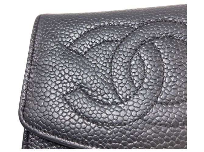 Chanel Coco Mark Stitch Münzbeutel mit Goldbeschlägen Schwarz - Ansicht 13