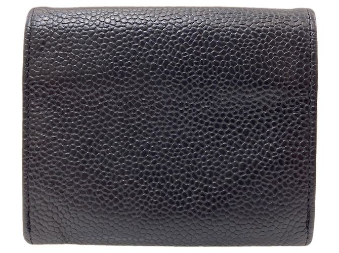 Chanel Coco Mark Stitch Münzbeutel mit Goldbeschlägen Schwarz - Ansicht 2