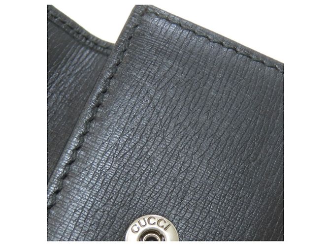 Gucci Interlocking G Leather Key Case Black - view 10