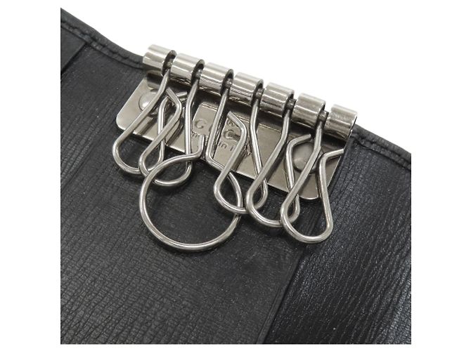 Gucci Interlocking G Leather Key Case Black - view 5