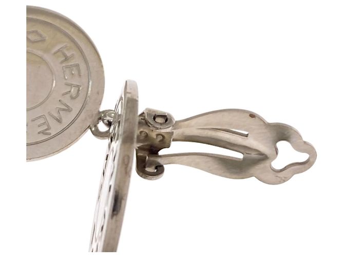 Hermès Hermes Sellier Ohrringe mit silberfarbener Hardware - Ansicht 5