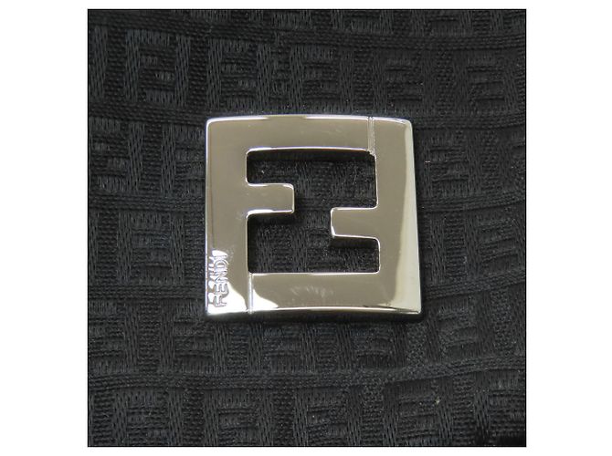 Fendi Zucchino Muster Canvas Tote Bag Schwarz - Ansicht 12