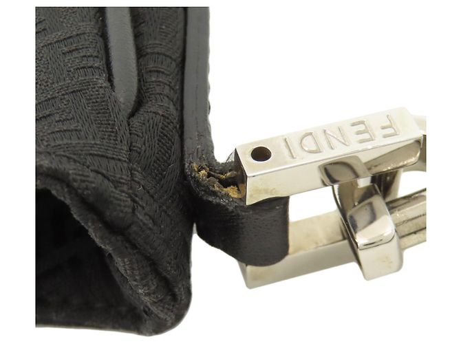 Fendi Zucchino Muster Canvas Tote Bag Schwarz - Ansicht 14