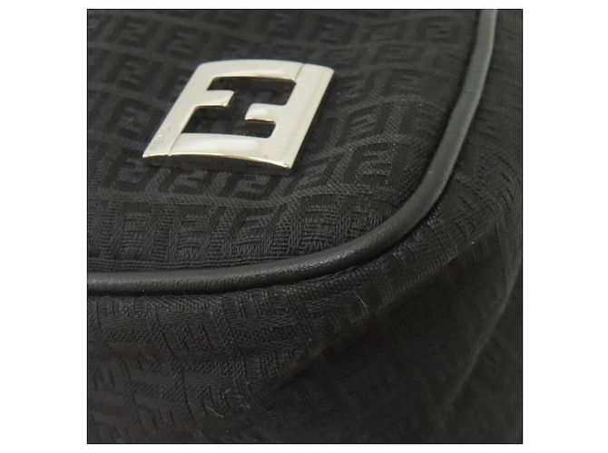 Fendi Zucchino Muster Canvas Tote Bag Schwarz - Ansicht 19