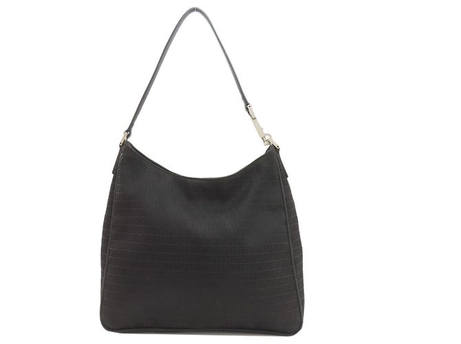 Fendi Zucchino Muster Canvas Tote Bag Schwarz - Ansicht 2