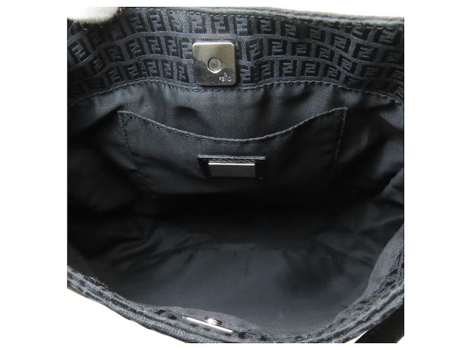 Fendi Zucchino Muster Canvas Tote Bag Schwarz - Ansicht 5