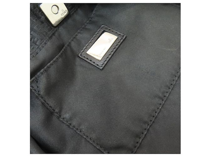 Fendi Zucchino Muster Canvas Tote Bag Schwarz - Ansicht 8