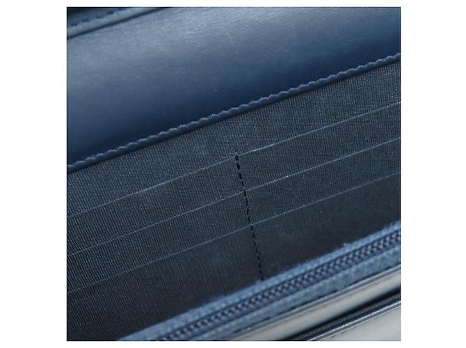 Portafoglio lungo Chanel Coco Mark Matelassé Blu - vista 11
