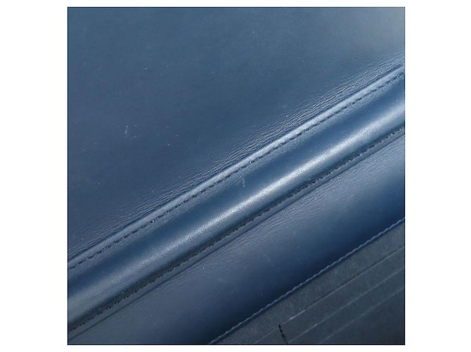 Portafoglio lungo Chanel Coco Mark Matelassé Blu - vista 12