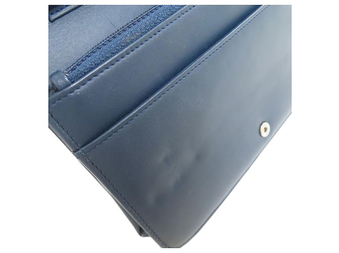 Portafoglio lungo Chanel Coco Mark Matelassé Blu - vista 15
