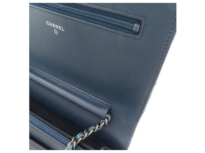 Portafoglio lungo Chanel Coco Mark Matelassé Blu - vista 16