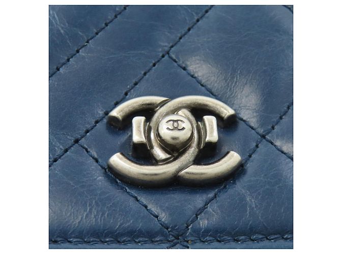 Portafoglio lungo Chanel Coco Mark Matelassé Blu - vista 17