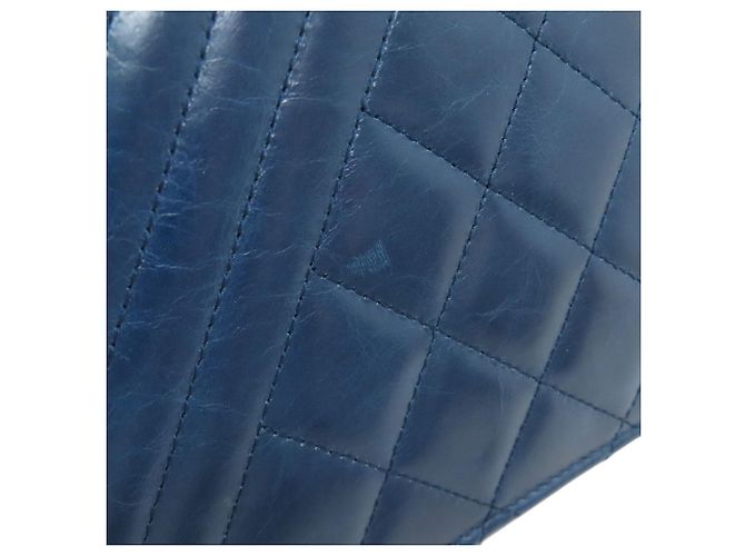 Portafoglio lungo Chanel Coco Mark Matelassé Blu - vista 19