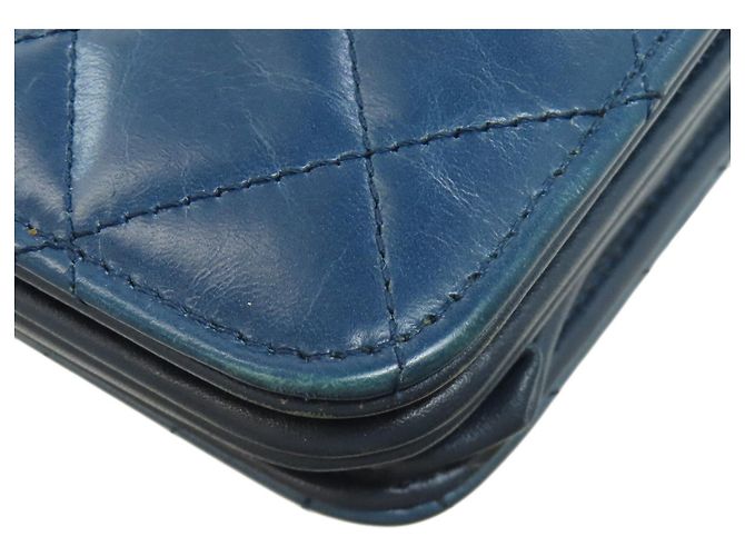 Portafoglio lungo Chanel Coco Mark Matelassé Blu - vista 23