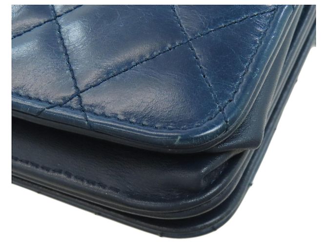 Portafoglio lungo Chanel Coco Mark Matelassé Blu - vista 25