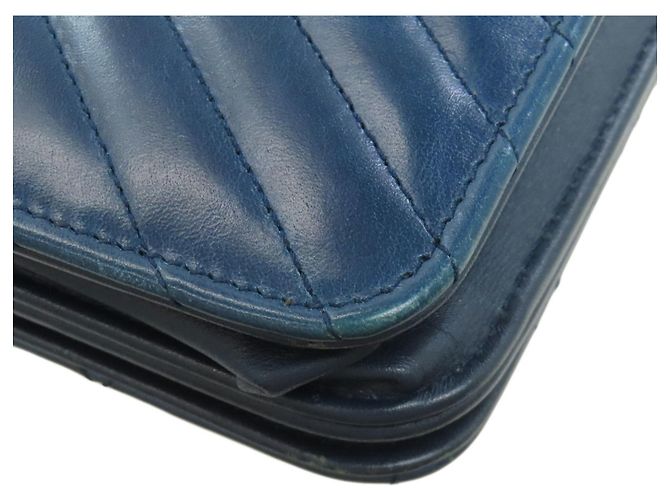 Portafoglio lungo Chanel Coco Mark Matelassé Blu - vista 26