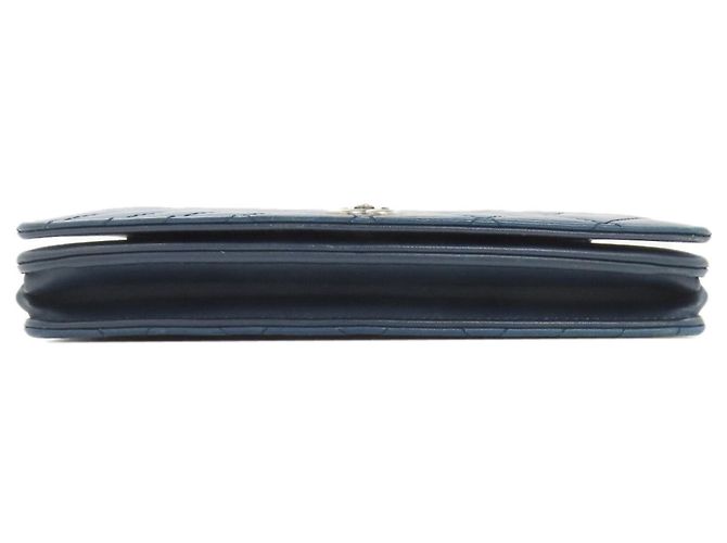 Portafoglio lungo Chanel Coco Mark Matelassé Blu - vista 4