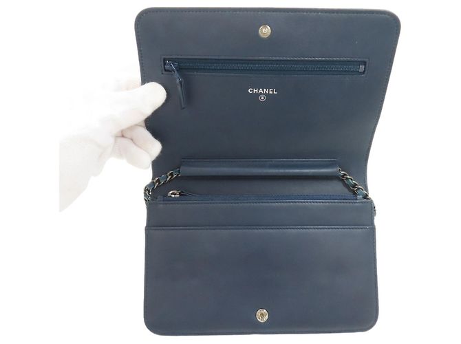 Portafoglio lungo Chanel Coco Mark Matelassé Blu - vista 5