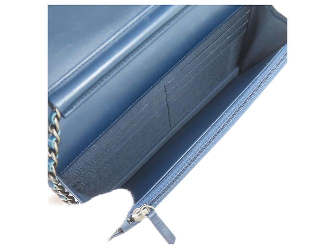Portafoglio lungo Chanel Coco Mark Matelassé Blu - vista 6
